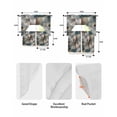 thumbnail image 6 of Blue Brown Geometric Swag Valance and Tier Curtains 24'' Length Set, Modern Ombre Abstract Art Light Filtering Kitchen Curtains, Tier Curtain Valances for Bathroom/Living Room/Bedroom/Café, 6 of 6
