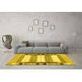 thumbnail image 3 of Ahgly Company Indoor Square Abstract Yellow Contemporary Area Rugs, 5' Square, 3 of 4