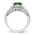 thumbnail image 2 of Sterling Silver Rhodium Checker-Cut Green Quartz & Diam. Ring QR3217AG, 2 of 5