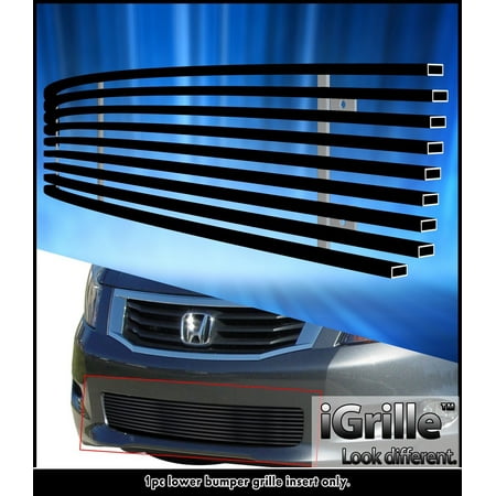 Honda Accord Billet Grille - Fits 08-10 Honda Accord Sedan Black Bumper Stainless Steel Billet Grille Insert
