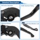 thumbnail image 4 of Palancas de freno y embrague cortas Unique Bargains para Kawasaki KLX 300 2021-2025, ajustables en 6 posiciones, palanca de freno de manillar de motocicleta de aleación de aluminio negro sólido, 1 par, 4 of 7