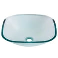 thumbnail image 5 of Bathroom tempered vessel sink natural clear square shape transparent basin easy to clean, 5 of 5
