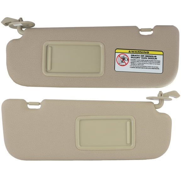 SCITOO Left & Right sides Sun Visor Assembly Without Sunroof fit for 2011 2012 2013 2014 for Hyundai Elantra Beige Car Sun Visor 852103X000TX