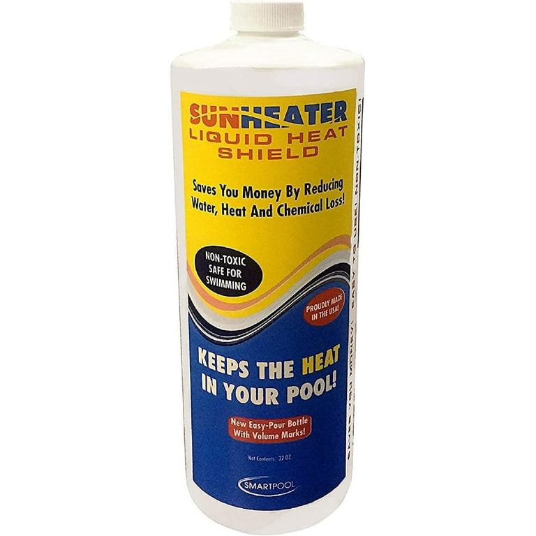 Sunheater Liquid Solar Blanket for Pools Cover Free Liquid Heat Shield Non Toxic and Safe 32 oz
