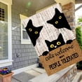 thumbnail image 7 of Black Cat House Flags 28x40 Halloween Garden Flag Cats Welcome People Tolerated Sign Outdoor Flags Double Sided for Outside Farmhouse Porch Yard Decor, 7 of 7