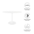thumbnail image 5 of Pemberly Row Modern / Contemporary 48" Oval Dining Table in White, 5 of 7