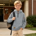 thumbnail image 5 of Zeijnsda Kids Boys Hoodies Fashion Sporty Long Sleeves Sweatshirts Children Youth Leisure Everyday Wear Hooded Tops for 4-15 Years, 5 of 9