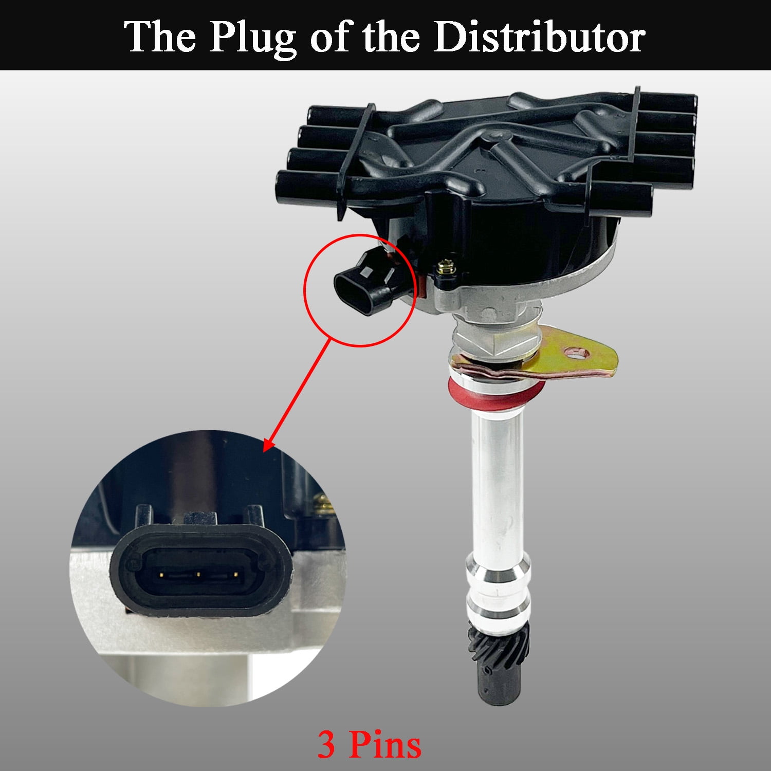Ignition Distributor for 1996-2002 Chevy GMC Cadillac Isuzu with Vortec V8 5.0L 5.7L, Replaces 93441558 1104058 12570425, Direct Fit Ignition Distributor with Cap & Rotor