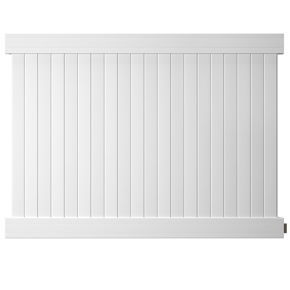 Outdoor Essentials Pro Series Hudson 6x8 White Vinyl Privacy Fence