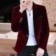 thumbnail image 5 of Chaquetas de vestir de un solo pecho, trajes y blazers ajustados para hombre, chaqueta fina de negocios para hombre, abrigos, ropa, estilo coreano clásico, 5 of 5