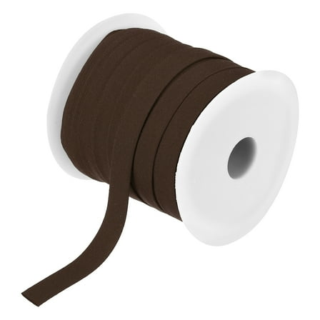 3/8 Inch Double Fold Bias Tape Continuous Bulk Bias Tape Brown 25 Yards