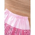 thumbnail image 6 of DPOIS Kids Girls Glittery Sequined Dance Tutu Skirt Pink 2-3, 6 of 7