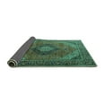 thumbnail image 2 of Ahgly Company Indoor Rectangle Medallion Turquoise Blue Traditional Area Rugs, 2' x 5', 2 of 4