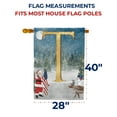 thumbnail image 7 of America Forever Monogram Christmas House Flag Letter T 28 x 40 inch Double Sided USA Patriotic Snowman and Santa Christmas Holiday Yard Outdoor Decoration, 7 of 7