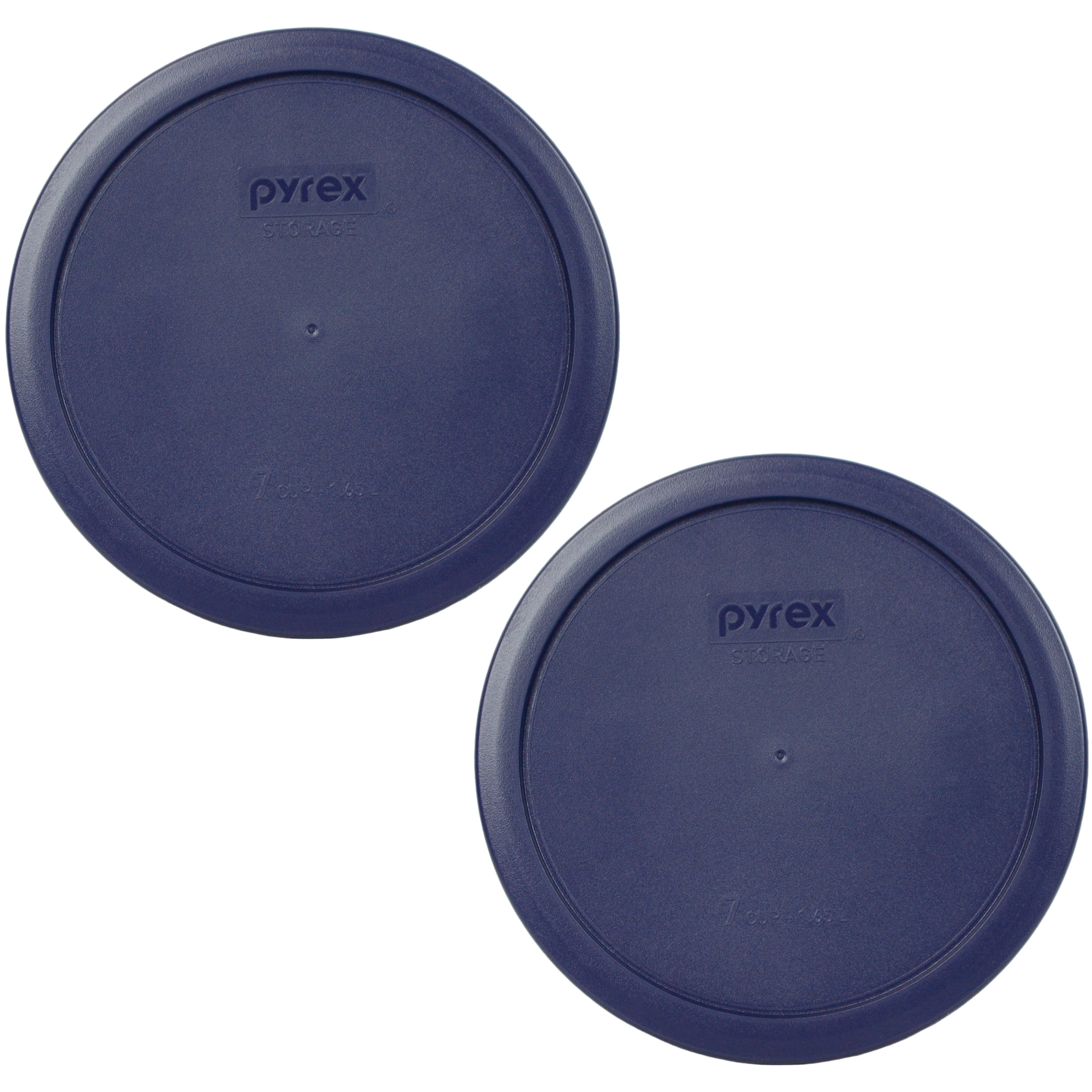 Pyrex 7402-PC 6/7 Cup Cadet Blue Round Plastic Storage Lid 2PK for Glass Bowl 