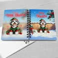 thumbnail image 4 of Merry Christmas Woofmas Xmas Noel Old English Sheepdog Elf Candy Cane Snow Spiral Bound Journal Dog Lover 5x7in Spiral Notebook - 13017, 4 of 5