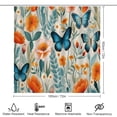 thumbnail image 2 of Watercolor Butterfly 4 Piece Shower Curtain Sets, with Non-Slip Rugs, Toilet Lid Cover And Bath Mat, for Bathroom Decor Set, 2 of 8