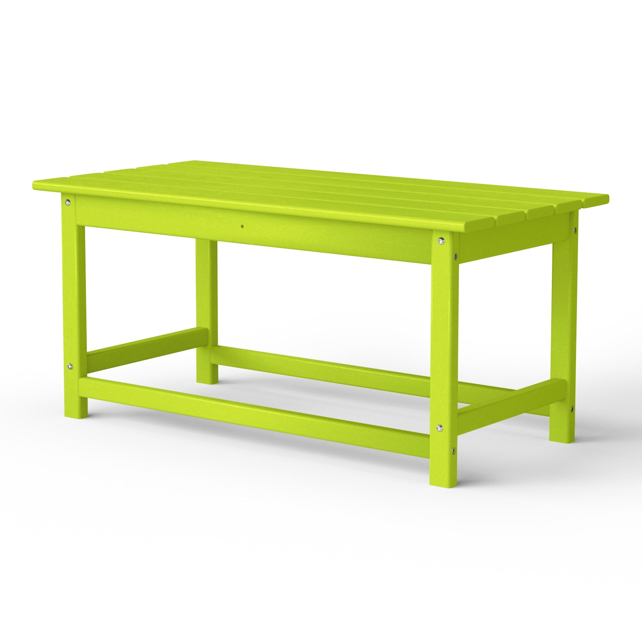 Westin Outdoor 35" Inch Adirondack Coffee Table for Patio Backyard UV Weather Resistant HDPE Plastic, Lime