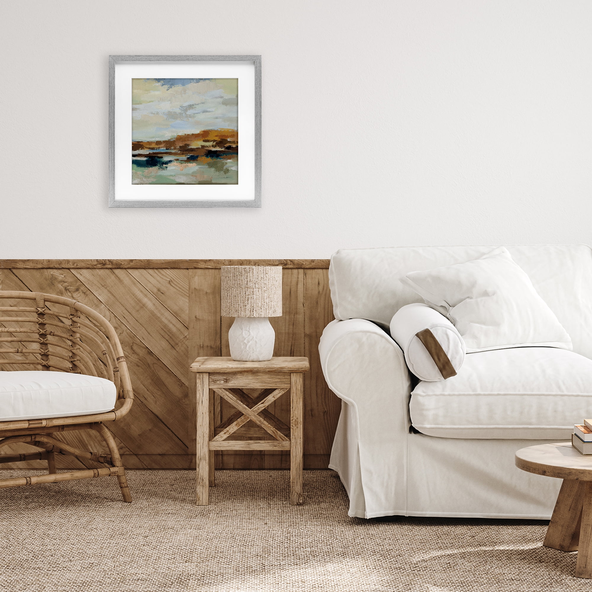 Stupell Industries American West Distortion Gray Framed Print Under Glass, design by Silvia Vassileva