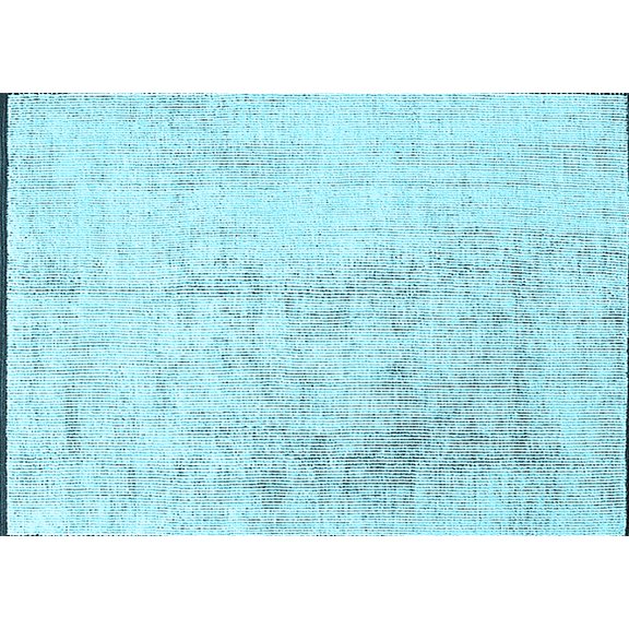 Ahgly Company Indoor Rectangle Solid Light Blue Modern Area Rugs, 2' x 5'