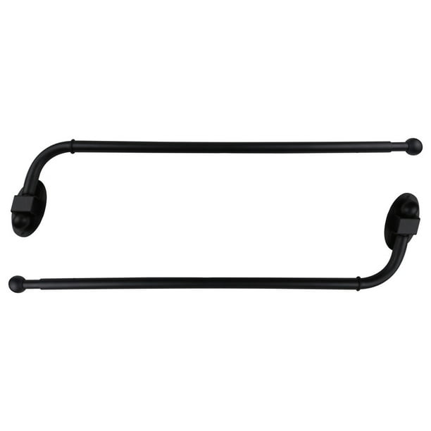 Urbanest Swing Arm Rods, 3/4", 24"38", Black, Set of 2