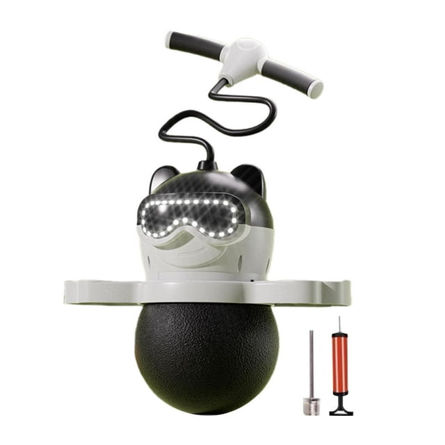 Juguete de salto Pogo, tabla de salto con capacidad de equilibrio deportivo, pelota de salto elástica, juguete de salto para entrenamiento corporal de Negro
