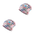 thumbnail image 4 of Qarigey Beanie Hat Pre-Atado Hijab Turbante Ajustable Head Wrap Protección para los oídos Hairband Caps Hair Styling Bonnet Grey flower flor gris 2piezas Qarigey CBP384760, 4 of 5