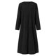 thumbnail image 5 of Gibobby Vestido de manga larga Falda larga de encaje de punto para mujer con vestido informal con sudadera de forro polar(Negro,M), 5 of 5