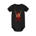 thumbnail image 3 of Mono de bebé con estampado de ciervo personalizado, mono de manga corta para el día de Navidad, mono de bebé con nombre personalizado, ropa de verano para recién nacidos, 3 of 5