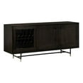 thumbnail image 1 of Armen Living Gatsby Buffet Moderne 2 Portes en Bois et Métal Gris Foncé/chêne, 1 of 13