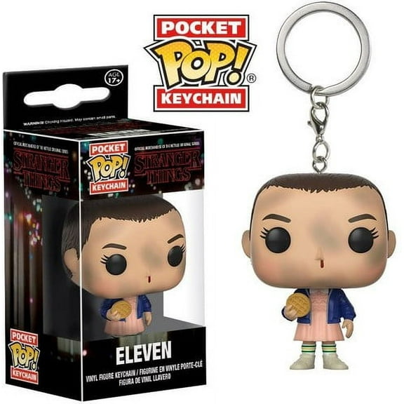 Funko Pop Keychain: Stranger Things, Eleven with Eggo (No Wig)