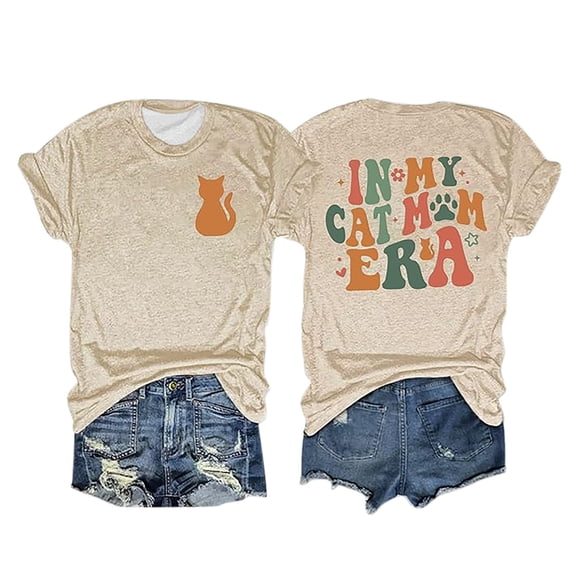 Cat Mom Shirts For Women Cat Mama T Shirt Pet Lover Tops Funny Women Cat Graphic Tee Womens Long Sleeve Tee Space T Shirt Apparel T Shirt Womens Workout Top Women Casual Tee T Shirt Lightweight for