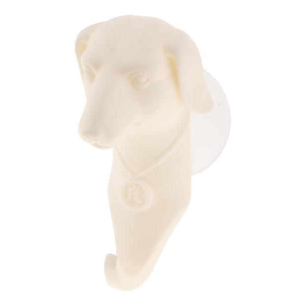 Perro Caballo Cabeza de animal Gancho de pared simple Habitación para niños para proteger Bufanda Llaves Bufanda Soporte para colgar 5 kg Perro blanco