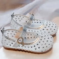 thumbnail image 5 of Gyujnb Girls Breathable Mesh Mary Jane Shoes, Soft Sole Closed Toe Rhinestone Footwear for Toddler and Little Girls (Toddler/Little Girls),3-3.5 Years, 5 of 8