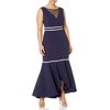 R&M Richards Womens Plus Size Criss Cross Flounce, Navy, 22W