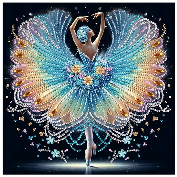 5D DIY Diamond Painting Kit Elegant Dancer Special Shape Creative Diamond Craft Suitable for Home and Office Decor, Festive Gifts