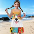 thumbnail image 4 of Uourmeti Dinosaur Dresses for Kids Girls Cute Sundress Sleeveless Summer Spring Cartoon Dress Causal A Line Tank Shift Midi Dress 3-14Years Old, 4 of 7