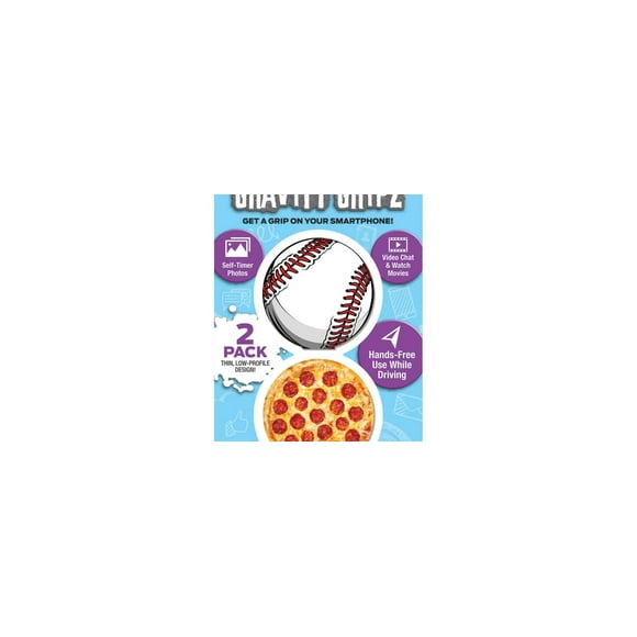 Retrak Gravity Gripz Ensemble de 2, Baseball et Pizza