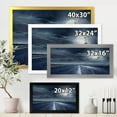 thumbnail image 4 of Designart 'Cloudy Full Moon Over Asphalt Road II' Nautical & Coastal Framed Art Print, 4 of 4