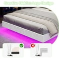 thumbnail image 3 of 4 EVER WINNER Queen Size LED Bed Frame, Queen Floating Bed Frame with LED Light, White Queen Bed Frame with Headboard, White, 3 of 4