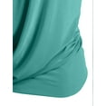 thumbnail image 5 of J. METHOD Women's Sleeveless Halter Neck Lightweight Low Cut Deep V Neck Sexy Draped Backless Top Blouse NEWT07 Jade S, 5 of 6