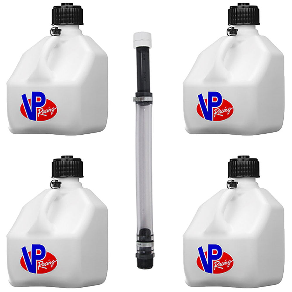 4 Pack VP Racing Fuels 5 Gallon Racing Utility Jug w/ 14 Inch Hose Kit 4 Pack 