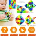 thumbnail image 5 of Rainbow Color Wedges Magic Snake Cube Twist Puzzle 3D Brain Teaser Fidget Sensory Toys, 5 of 7