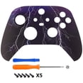 thumbnail image 3 of eXtremeRate Purple Thunder Storm Soft Touch Front Housing Shell Faceplate for Xbox Series X and Xbox Series S Controller Custom Accessories - Controller NOT Included, 3 of 8