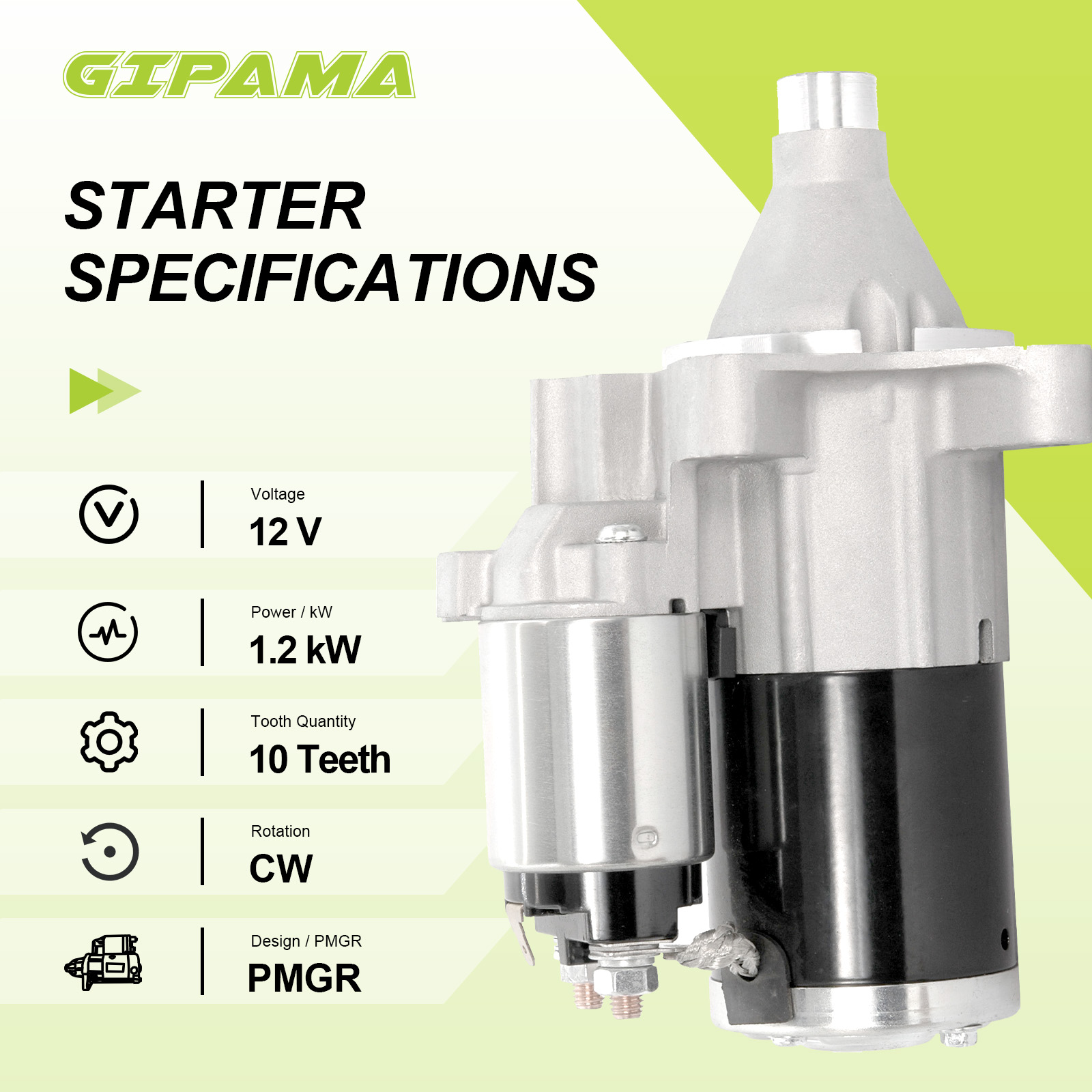 19025N Starter for Chrysler 300 2005-2010;Dodge Challenger 2005-2010;Dodge Charger 2005-2010;Dodge Magnum 2005-2010,V6 2.7L 3.5L