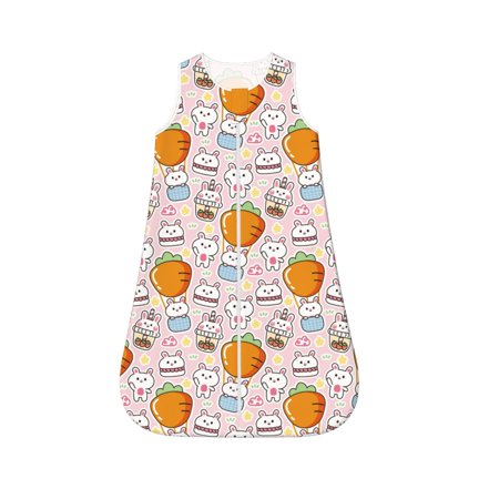 

Honeii Cartoon Cute Rabbit Print Unisex Babies Sleepbag Wearable Blanket Baby Sleeveless Sleeping Bag-X-Large