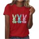 thumbnail image 2 of Xuyuer Easter Tshirt Women Tie Dye Happy Easter Tie Dye Shirts Funny Bunny T-Shirt Rabbit Graphic Short Sleeve Tee Tops Short Sleeved Round Neck Pullover Fashionable, 2 of 4