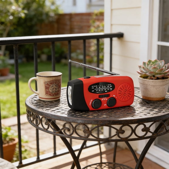 Eespoir Solar Radio Wind Up Radio, Portable Hand Crank Radio Emergency Radio, With Torch 2000mah Rechargeable Power Bank For Phone Charging Camping, Sturdy