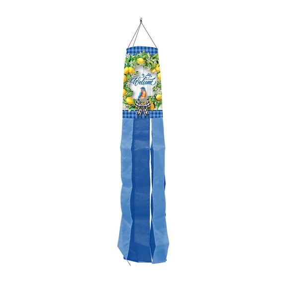 Briarwood Lane Spring Lemon Wreath Windsock Wind Twister 40x6 For Spring Wind Spinner