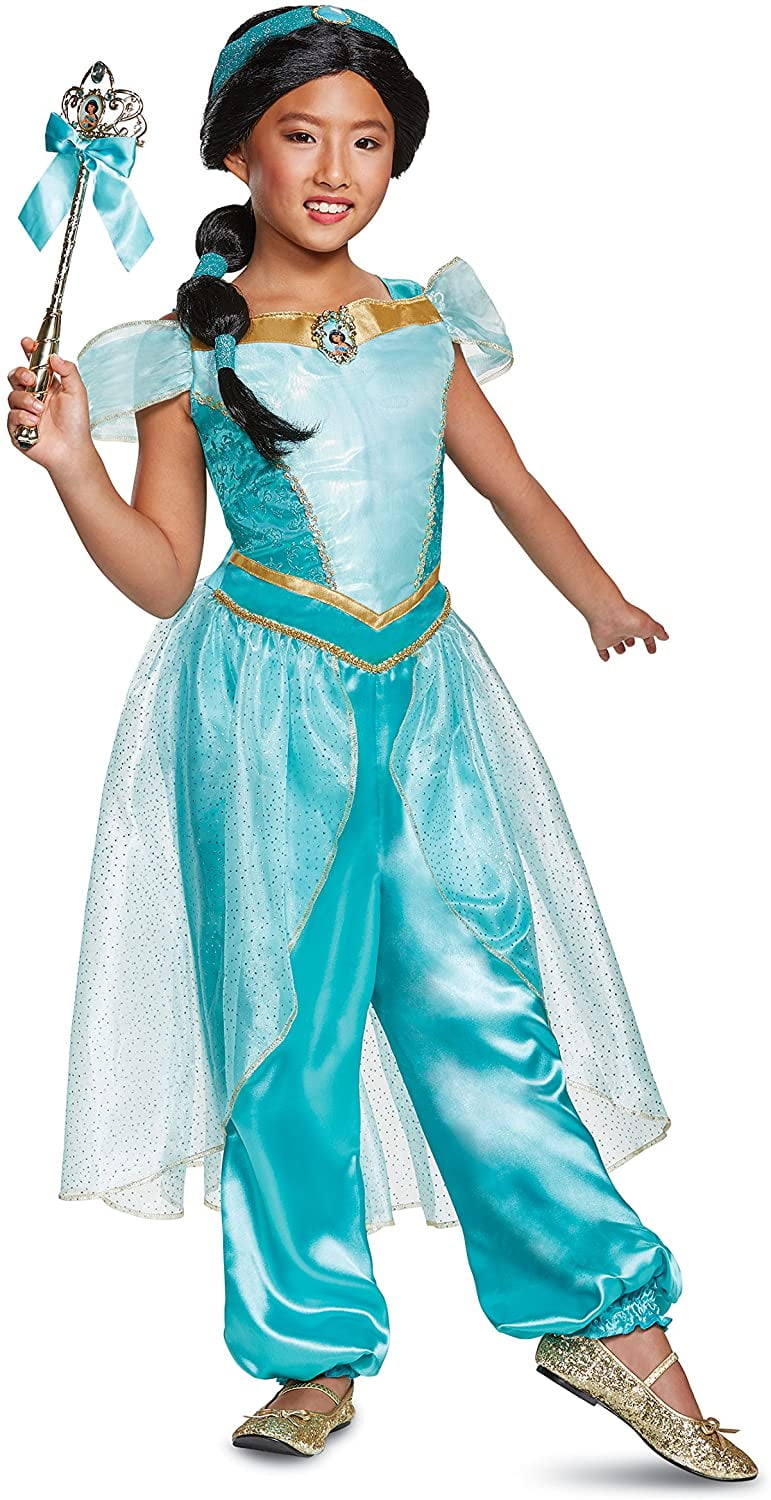 Disfraz Premium Infantil Disguise Princesa Jasmine Disney De Nina Color Azul Talla M Bodega Aurrera en linea